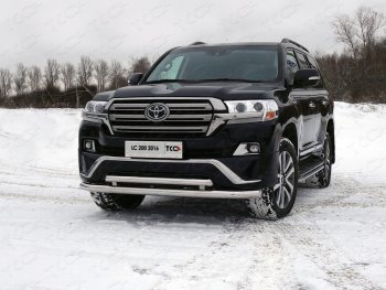 Защита передняя нижняя двойная 76,1*60,3 мм EXECUTIVE Тюнинг Toyota (Тойота) Land Cruiser (Лэнд)  200 (2015-2021) 200 2-ой рестайлинг ()