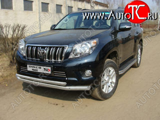 38 949 р. Защита переднего бампера нижняя d76,1*50,8 мм ТСС Тюнинг  Toyota Land Cruiser Prado  J150 (2009-2013) дорестайлинг (нержавейка)  с доставкой в г. Набережные‑Челны