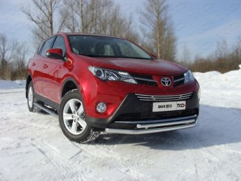 Защита переднего бампера нижняя d60,3*42,4 мм ТСС Тюнинг Toyota RAV4 XA40 5 дв. дорестайлинг (2012-2015) ()