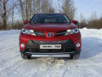 Защита переднего бампера овальная 75х42 мм ТСС тюнинг Toyota RAV4 XA40 5 дв. дорестайлинг (2012-2015) ()