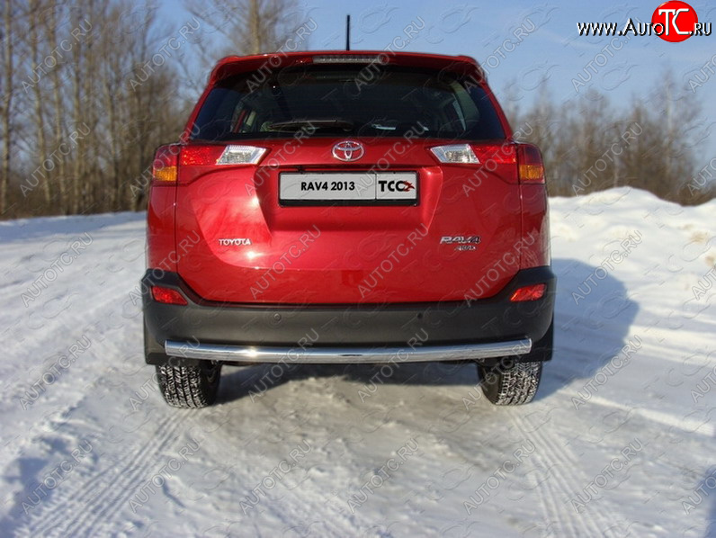 36 999 р. Защита задняя (центральная нержавейка 60,3 мм) ТСС Тюнинг  Toyota RAV4  XA40 (2012-2015) 5 дв. дорестайлинг  с доставкой в г. Набережные‑Челны