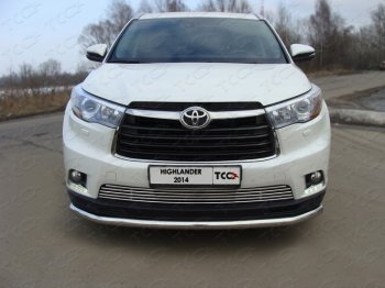 Декоративная вставка переднего бампера ТСС Тюнинг Toyota Highlander XU50 дорестайлинг (2013-2017) ()