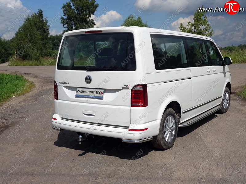 19 999 р. Защита заднего бампера (уголки, d42,4 мм) TCC  Volkswagen Caravelle  T6.1 (2019-2025) рестайлинг  с доставкой в г. Набережные‑Челны