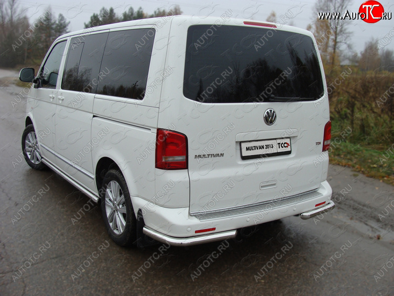 21 799 р. Защита заднего бампера (уголки, d60,3 мм) TCC  Volkswagen Multivan  T5 (2009-2015) рестайлинг  с доставкой в г. Набережные‑Челны