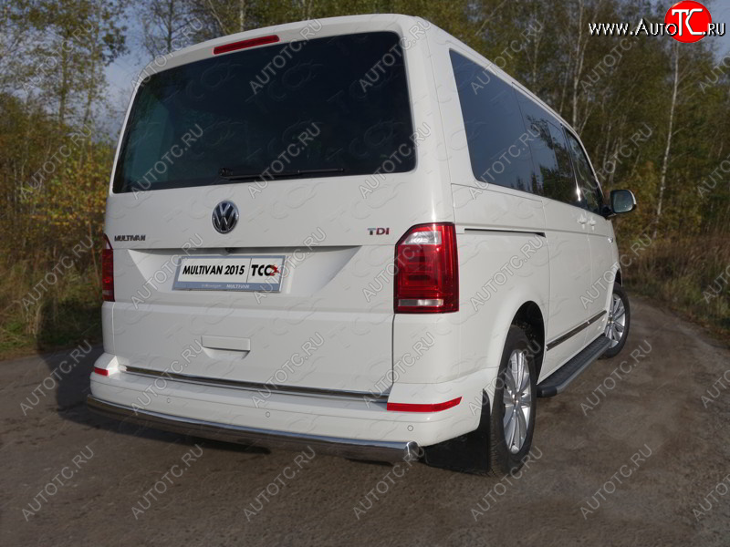 25 999 р. Защита заднего бампера (овальная, d75х42 мм) TCC  Volkswagen Multivan  T6 (2016-2019) дорестайлинг  с доставкой в г. Набережные‑Челны