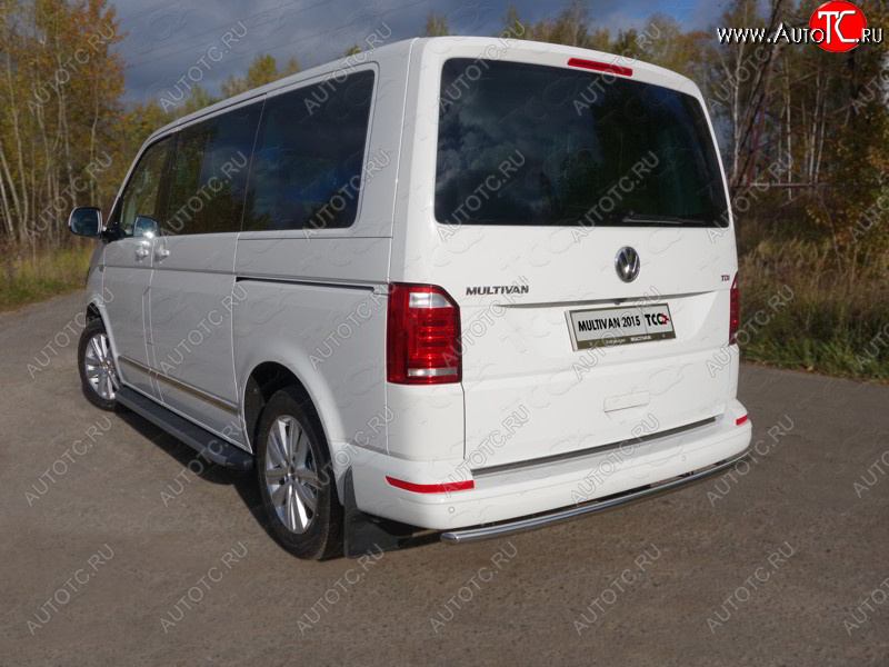 19 999 р. Защита задняя (нержавейка 42,4 мм), ТСС Тюнинг Volkswagen Multivan T6 дорестайлинг (2016-2019) (нержавейка)  с доставкой в г. Набережные‑Челны