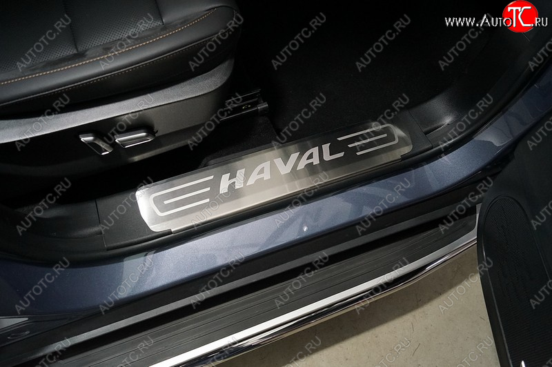 4 549 р. Накладки на пластиковые пороги, ТСС Тюнинг  Haval Dargo (2022-2024) (лист шлифованный надпись Haval)  с доставкой в г. Набережные‑Челны