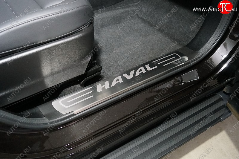 4 199 р. Накладки на пластиковые пороги, ТСС Тюнинг  Haval F7x (2022-2024)  рестайлинг (лист шлифованный надпись Haval)  с доставкой в г. Набережные‑Челны