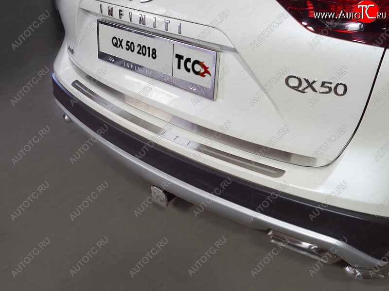 2 149 р. Накладка на заднюю дверь, ТСС Тюнинг  INFINITI Qx50  J55 (2017-2022) (Лист шлифованный)  с доставкой в г. Набережные‑Челны