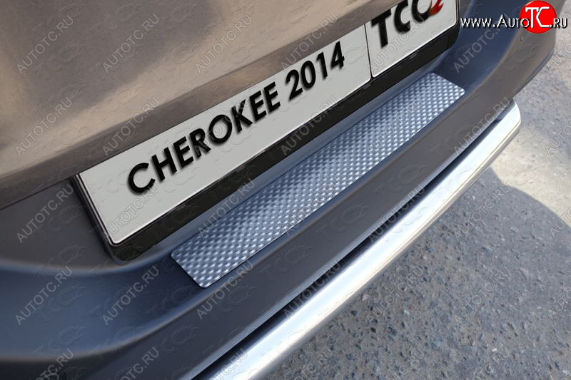 1 239 р. Накладка на задний бампер ТСС Тюнинг  Jeep Cherokee  KL (2014-2017) дорестайлинг (Декоративная)  с доставкой в г. Набережные‑Челны