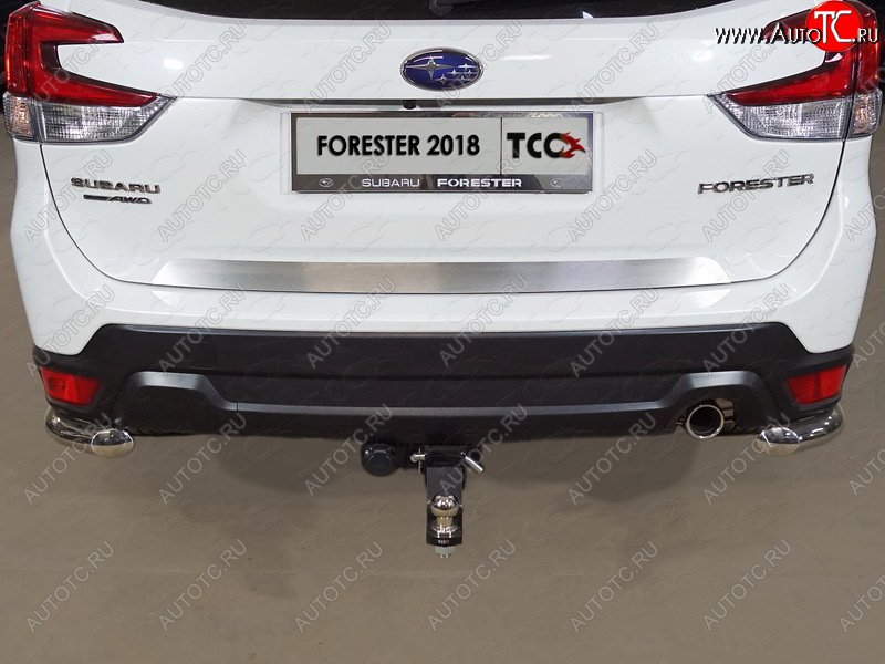 3 199 р. Накладка на заднюю дверь, ТСС Тюнинг  Subaru Forester  SK/S14 (2018-2021) дорестайлинг (Лист шлифованный)  с доставкой в г. Набережные‑Челны