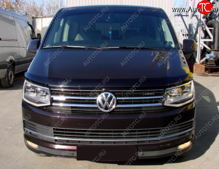 2 879 р. Дефлектор капота SIM  Volkswagen Transporter  T6 (2015-2019) дорестайлинг  с доставкой в г. Набережные‑Челны