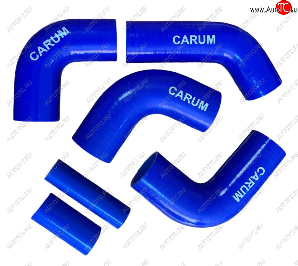 1 639 р. Комплект патрубков силиконовых радиатора дв.ЗМЗ-405 Ев-2 (6шт) помпа с электромуфтой. Толщина стенки патрубка 5 мм, армирование 4 нити CARUM ГАЗ ГАЗель 3302 дорестайлинг шасси (1994-2002)  с доставкой в г. Набережные‑Челны