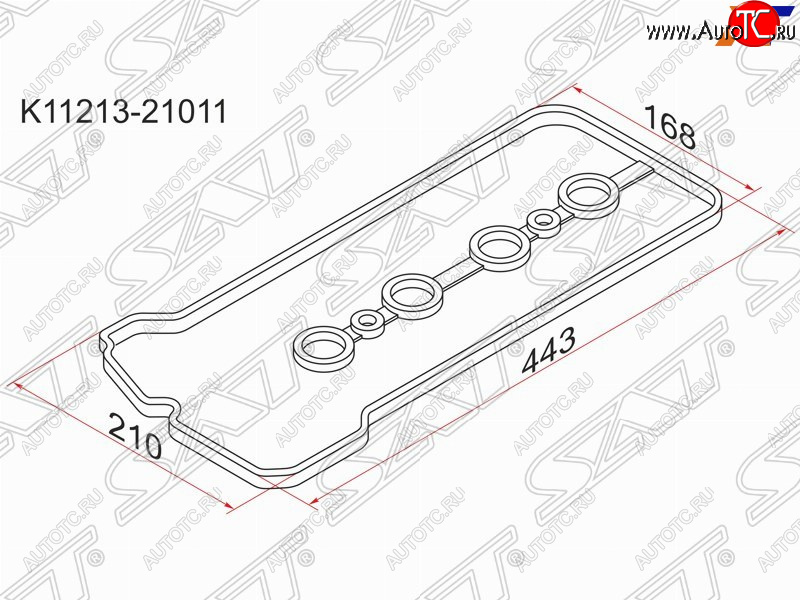 399 р. Прокладка клапанной крышки (1NZ-FE, 2NZ-FE) SAT  Toyota Corolla  E120 (2000-2004) седан дорестайлинг, универсал дорестайлинг, хэтчбек 5 дв. дорестайлинг  с доставкой в г. Набережные‑Челны