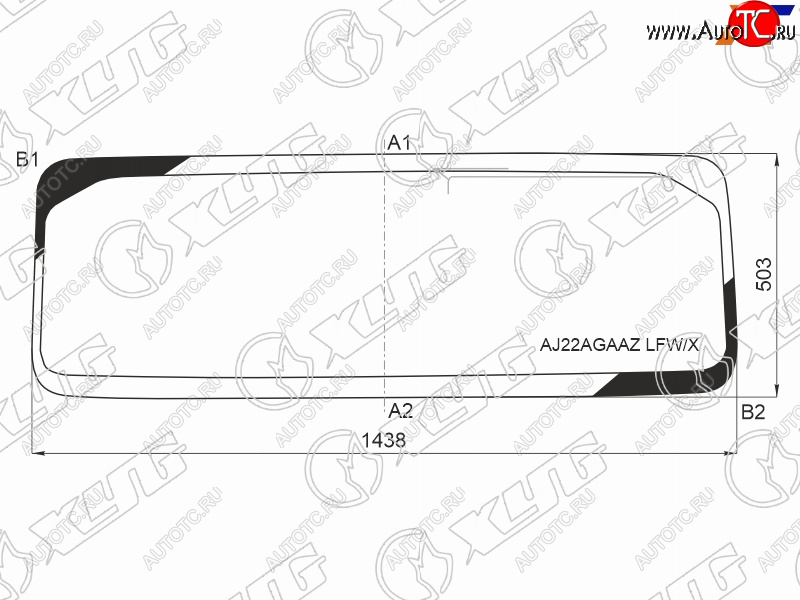 11 749 р. Стекло лобовое (Антенна) XYG  Jeep Wrangler  JL (2018-2024)  с доставкой в г. Набережные‑Челны