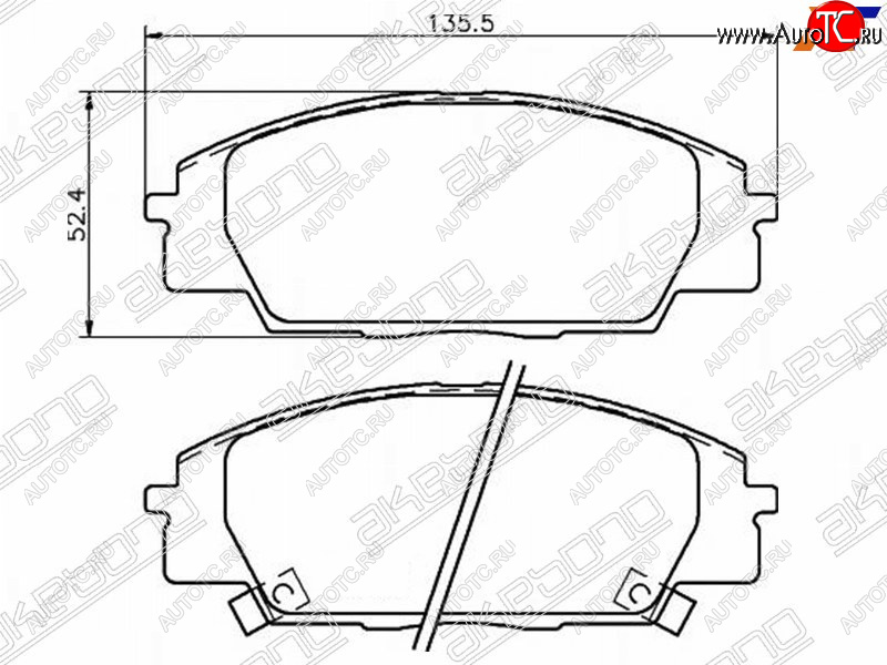 3 299 р. Колодки тормозные перед FL-FR SAT  Honda Civic ( FN,  FK,FN) (2005-2012) купе дорестайлинг, хэтчбэк 5 дв. дорестайлинг, купе рестайлинг, хэтчбэк 5 дв. рестайлинг  с доставкой в г. Набережные‑Челны