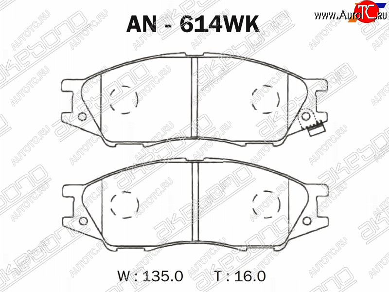 2 499 р. Колодки тормозные перед FR-FL SAT Nissan Sunny B15 (1998-2004)  с доставкой в г. Набережные‑Челны