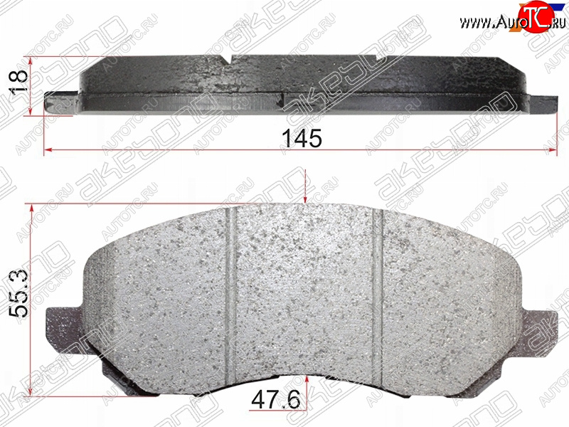 2 059 р. Колодки тормозные перед FR-FL SAT Mitsubishi Colt Z20, Z30 хэтчбэк 3 дв. рестайлинг (2008-2012)  с доставкой в г. Набережные‑Челны