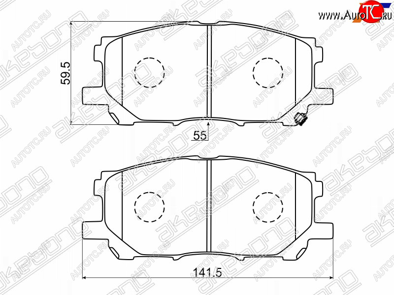 2 169 р. Колодки тормозные перед FL-FR SAT  Lexus RX300 (XU30), RX330 (XU30), RX350 (XU30,  AL10,  AL20), Toyota Harrier (XU10,  XU30,  XU60,  XU80)  с доставкой в г. Набережные‑Челны