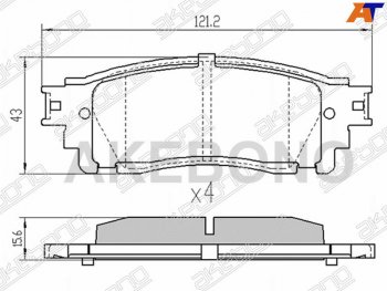 Копируемое: Колодки тормозные задние LH-RH SAT  NX200  Z10, NX200T  Z10, NX300h  Z10