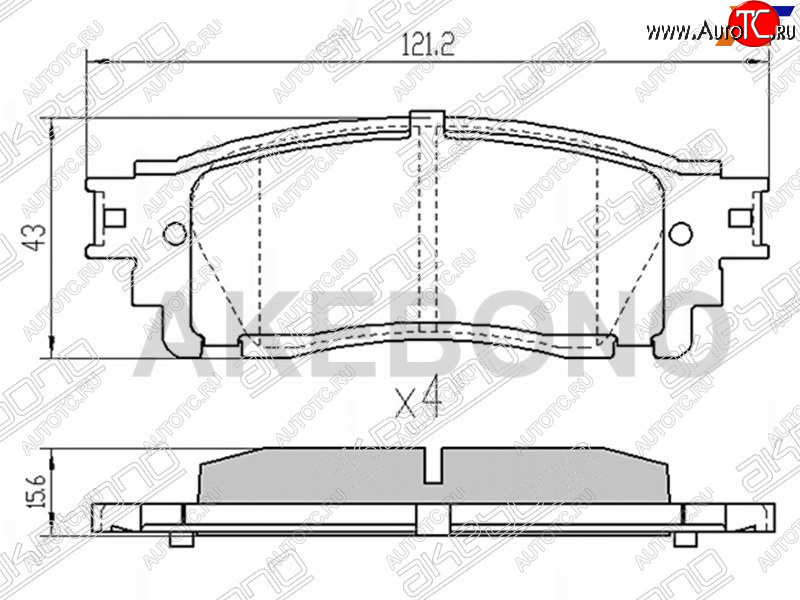 2 599 р. Копируемое: Колодки тормозные задние LH-RH SAT  Lexus NX200  Z10 - NX300h  Z10  с доставкой в г. Набережные‑Челны