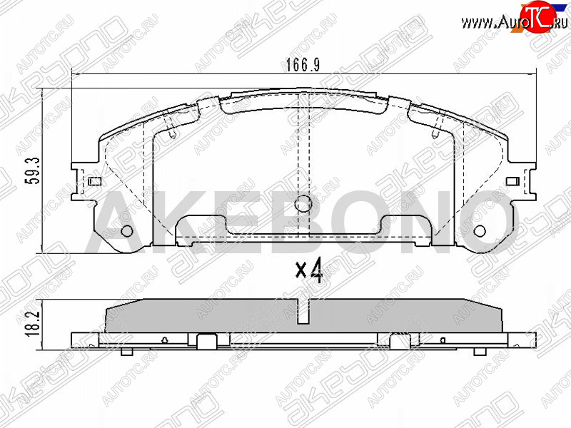 3 179 р. Колодки тормозные перед FL-FR SAT Toyota Highlander XU40 дорестайлинг (2007-2010)  с доставкой в г. Набережные‑Челны