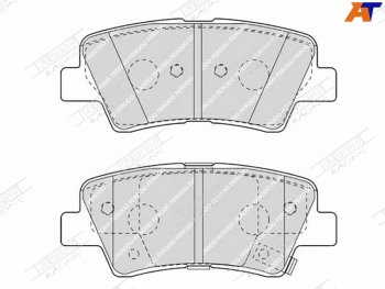 Колодки тормозные задние RH-LH SAT Hyundai Santa Fe SM (2000-2012)