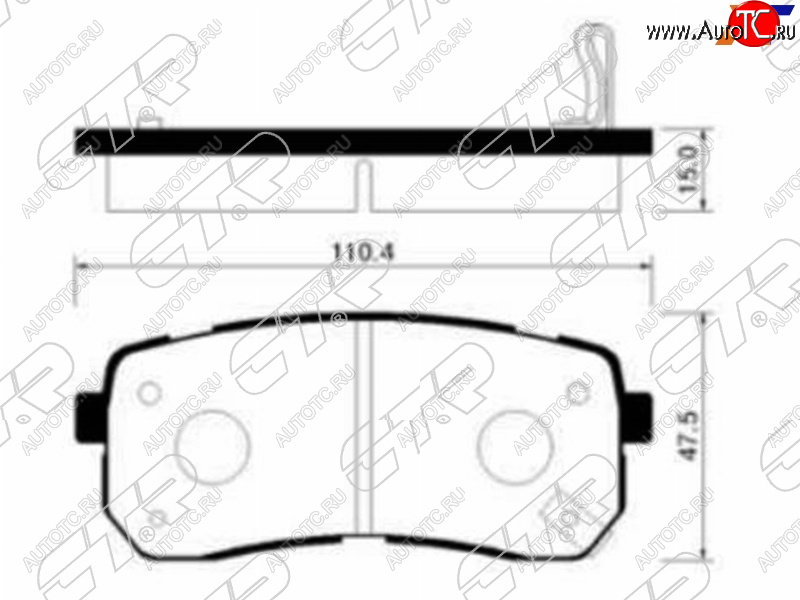 1 899 р. Колодки тормозные задние LH-RH SAT  Hyundai Starex/Grand Starex/H1  TQ (2007-2022) дорестайлинг, рестайлинг, 2-ой рестайлинг  с доставкой в г. Набережные‑Челны