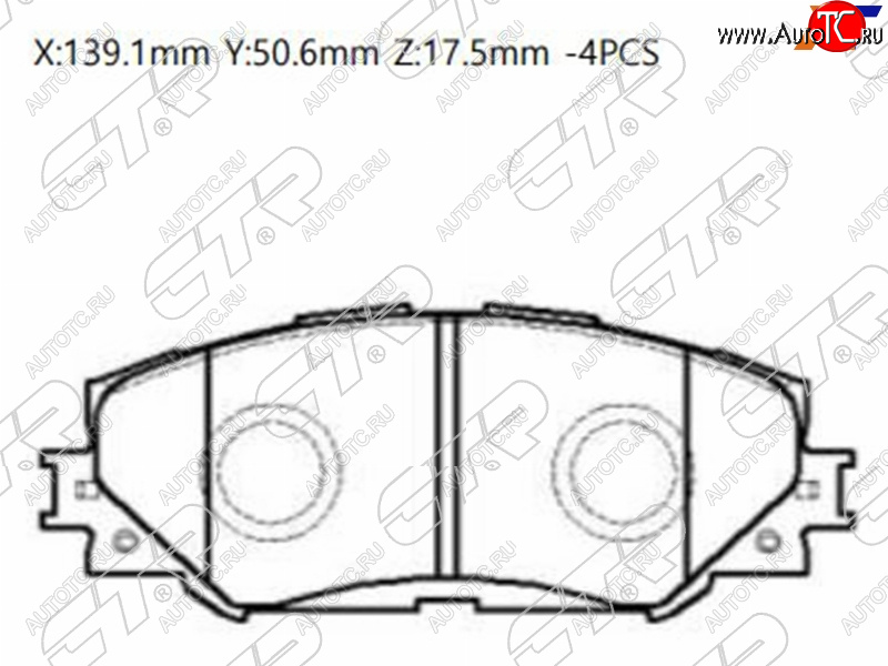 2 169 р. Колодки тормозные перед FL-FR SAT   Toyota Allion (T240,  T260), Corolla (E150,  E140), Premio (T240,  T260), RAV4 (XA30,  XA305)  с доставкой в г. Набережные‑Челны