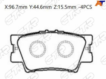 Колодки тормозные барабанные задние LH-RH SAT Toyota RAV4 XA30 5 дв. удлиненный дорестайлинг (2003-2008)