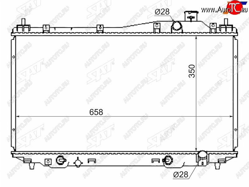 6 199 р. Радиатор SAT  Honda City  GD - Civic ( ES,  EU)  с доставкой в г. Набережные‑Челны