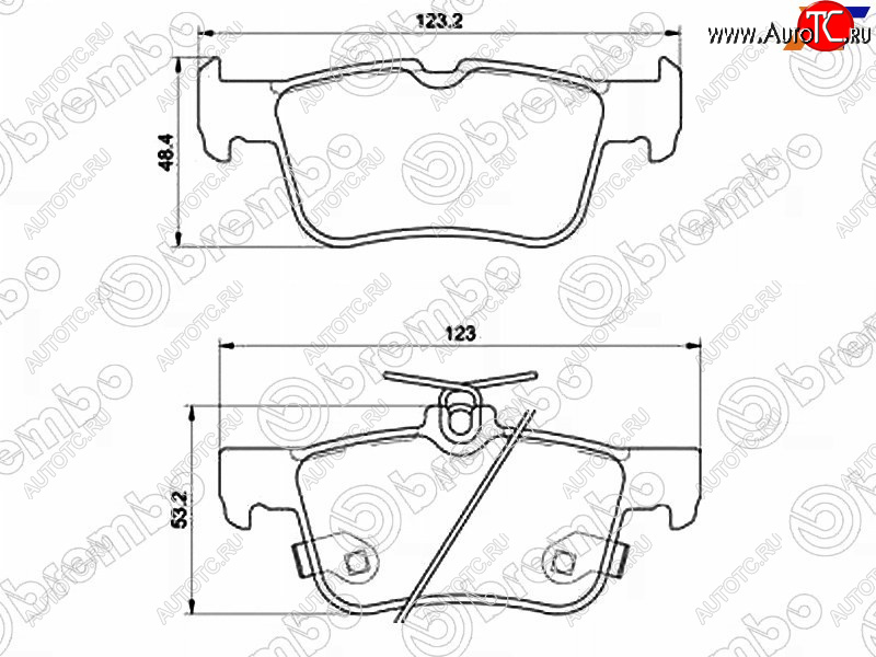 6 399 р. Колодки тормозные задние RH-LH SAT  Ford Galaxy  CK,CD390 - S-Max  CJ  с доставкой в г. Набережные‑Челны