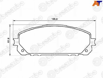 Колодки тормозные передние FL-FR SAT Jeep Cherokee KL дорестайлинг (2014-2017)