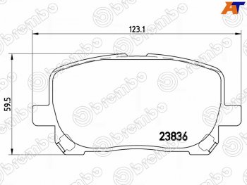 2 899 р. Колодки тормозные перед FL-FR SAT             Toyota Ipsum  ACM20 (2001-2009) дорестайлинг, рестайлинг  с доставкой в г. Набережные‑Челны. Увеличить фотографию 1