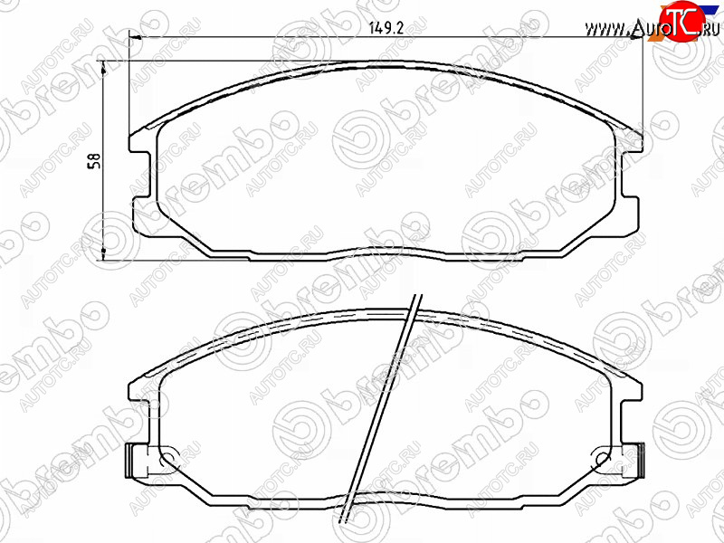 4 399 р. Колодки тормозные перед FL-FR SAT SSANGYONG Actyon Sport (2012-2024)  с доставкой в г. Набережные‑Челны