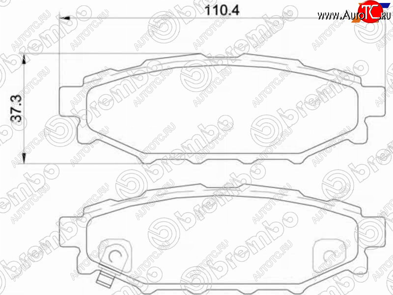 3 269 р. Колодки тормозные задние RH-LH SAT Subaru Forester SH (2008-2013)  с доставкой в г. Набережные‑Челны