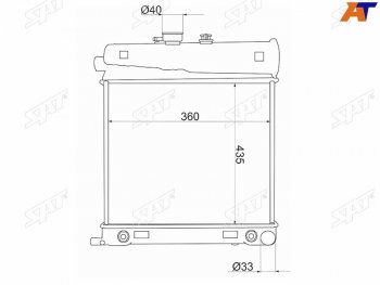 Радиатор охлаждающей жидкости SAT    Mercedes-Benz C-Class S202 дорестайлинг универсал (1992-1997)