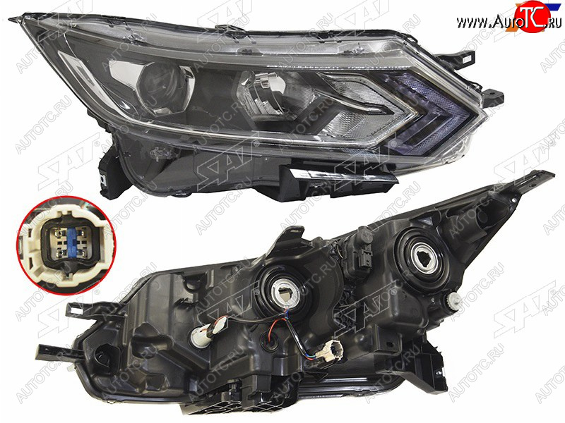 14 499 р. Фара правая ( галоген, LED) SAT  Nissan Qashqai  2 (2017-2022) J11 рестайлинг  с доставкой в г. Набережные‑Челны