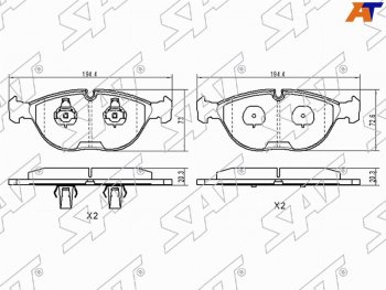 Колодки тормозные передние FL-FR SAT  C-Class ( S202,  W202), E-Class ( W210,  W211)