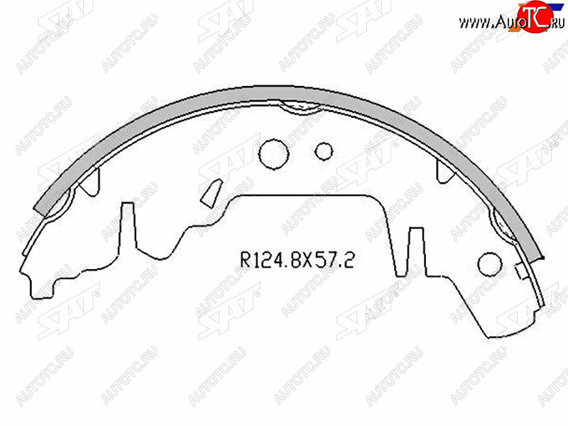 1 759 р. Колодки тормозные барабанные задние RH-LH SAT  Chrysler Voyager  GS минивэн (1995-2000), KIA Carnival ( UP,CQ,  UP,GQ) (1998-2006)  с доставкой в г. Набережные‑Челны