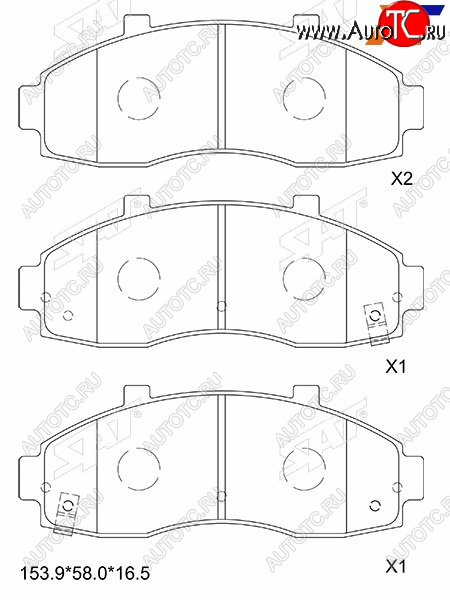 1 699 р. Колодки тормозные перед FR-FL SAT  KIA Carnival ( UP,CQ,  UP,GQ) - Pregio  с доставкой в г. Набережные‑Челны