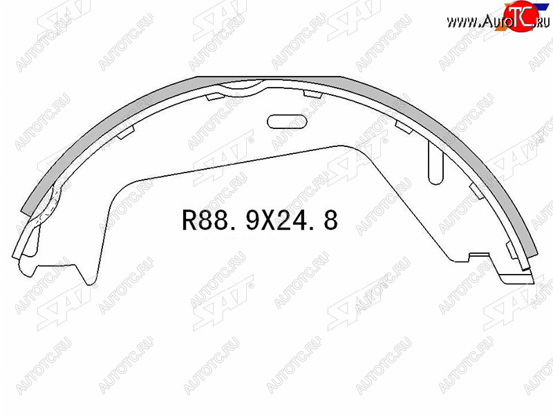 1 189 р. Колодки тормозные барабанные задние LH-RH SAT  Volvo S60  RS,RH седан - XC90  C  с доставкой в г. Набережные‑Челны