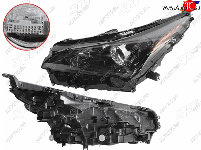 28 599 р. Фара левая (LED, с электрокорректором) SAT  Lexus NX200  Z10 (2017-2021) рестайлинг  с доставкой в г. Набережные‑Челны