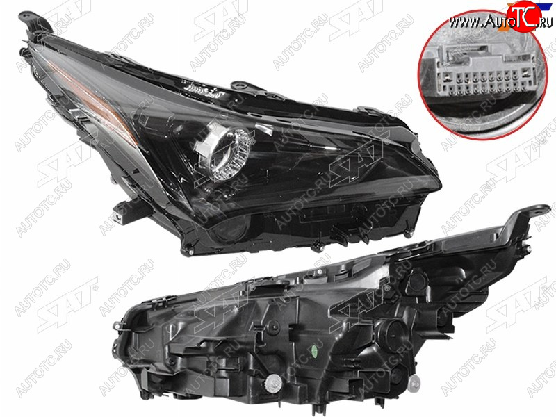 28 599 р. Фара правая (LED, с электрокорректором) SAT Lexus NX200 Z10 рестайлинг (2017-2021)  с доставкой в г. Набережные‑Челны