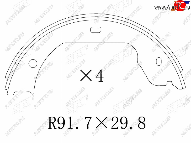 1 579 р. Колодки барабанные задние RH-LH SAT BMW X5 E70 дорестайлинг (2006-2010)  с доставкой в г. Набережные‑Челны