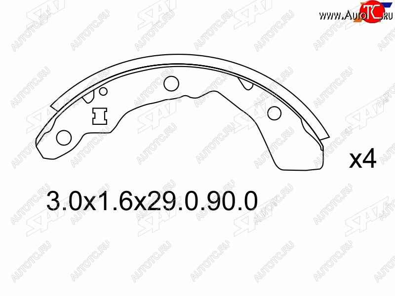 1 489 р. Колодки тормозные задние RH-LH SAT     Honda Logo (1996-2001)  с доставкой в г. Набережные‑Челны