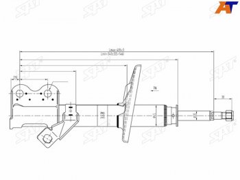 3 279 р. Стойка передняя RH SAT Toyota Sprinter E100 дорестайлинг седан (1991-1993)  с доставкой в г. Набережные‑Челны. Увеличить фотографию 2