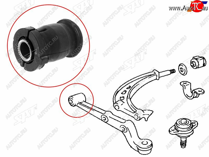 519 р. Сайлентблок переднего рычага FR SAT  Toyota Estima Emina  XR10, XR20 - Estima Lucida  XR10,20  с доставкой в г. Набережные‑Челны