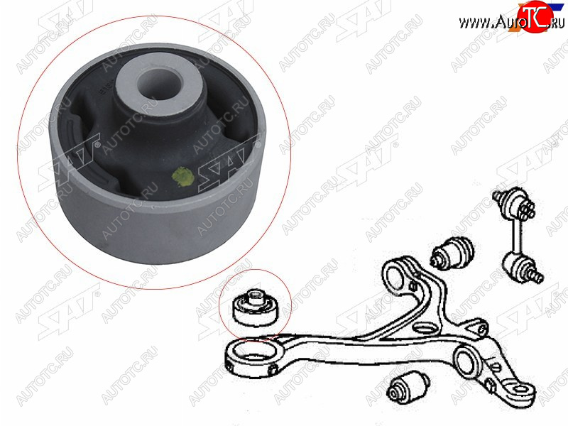 549 р. Сайлентблок нижнего рычага передний FR SAT  Honda Accord (CL,  CM,  CS,  CU,  CW,  CR,  CV,  CY) (V=2.0)  с доставкой в г. Набережные‑Челны