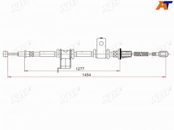 Трос ручного тормоза RH SAT Chevrolet (Шевролет) Captiva (Каптива) ( CN202S) (2006-2025) CN202S  дорестайлинг, 1-ый рестайлинг, 2-ой рестайлинг,  дорестайлинг, дорестайлинг